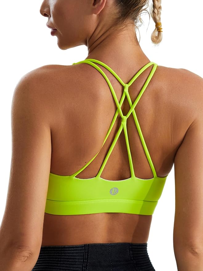 Padded Crisscross Back Sports Bra