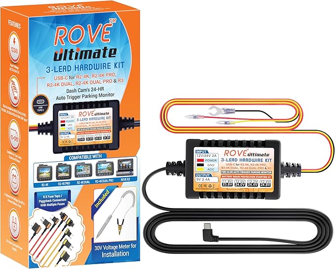 ROVE Ultimate Dash Cam Hardwire Kit