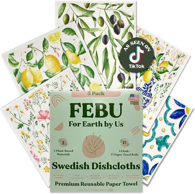 FEBU Swedish Dishcloths for Kitchen